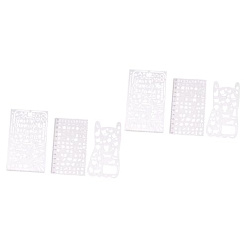 Housoutil 2 Sätze Teiliges Buchzeichen Mit Hohlem Muster Und Lineal Für Tagebücher Und Zeichnungen Vielseitige Schablonen Für Diy Projekte 3 Stücke * 2 von Housoutil