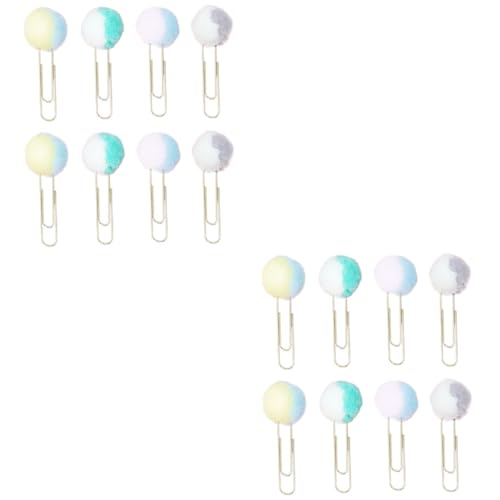 Housoutil 2 Sätze Teiliges Bunte Plüschball Büroklammern Hochwertige Scrapbook Clips für Diy Bastelprojekte Sanfte Oberflächen Papierfixierung Vielfältige Farben für Büro und von Housoutil