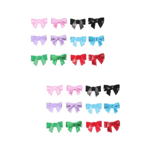 Housoutil 2 Sätze Teiliges Diy Craft Bowtie Glänzende Pailletten Applikationen Für Kleidung Und Haarschmuck Zufällige Farben Durchmesser Für Kreative 12 Stück * 2 von Housoutil