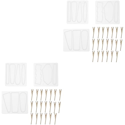 Housoutil 2 Sätze Teiliges Diy Haarklammer Gießform Set Epoxidharz Formen Für Kreative Schmuckherstellung Und Handwerk Für Haaraccessoires 23 Stück * 2 von Housoutil