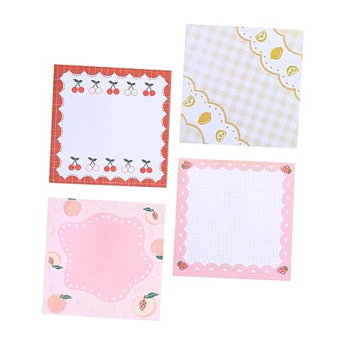 Housoutil 2 Sätze Teiliges Frucht Memo Pads Für Schule Und Büro Selbstklebende Notizen Abreißbare Haftnotizen in Kirsch Zitrone Und Erdbeer Designs 4 Stück * 2 Housoutil 2 Sätze Teiliges Frucht Memo Pads Für Schule Und Büro Selbstklebende Notizen Abreißbare Haftnotizen in Kirsch Zitrone Und Erdbeer Designs 4 Stück * 2 von Housoutil