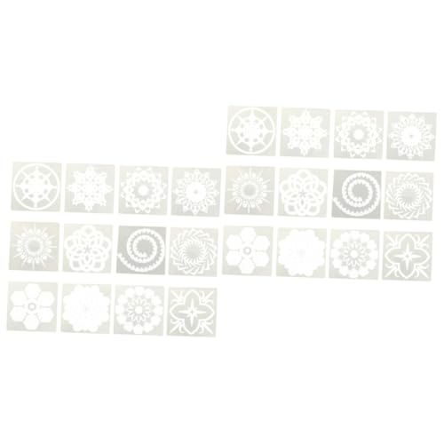 Housoutil 2 Sätze Teiliges Mandala Schablonen Set Für Diy Malerei Wiederverwendbare Zeichenschablonen Mit Kreativen Mustern Für Kunsthandwerk Und Dekoration Für Projekte 12 Stück * 2 von Housoutil