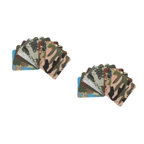 Housoutil 2 Sätze Teiliges Rechteckiger Patches Zur Kleidungsreparatur Camouflage Aufnäher Für Diy Nähprojekte Für Mode Und Kostümaccessoires Farben 11 Stücke * 2 von Housoutil