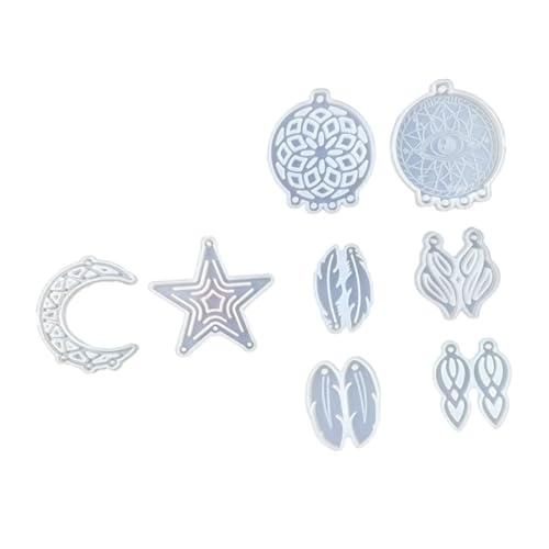 Housoutil 2 Sätze Teiliges Set Silikonformen Für Diy Gießformen Für Kristall Epoxid Für Kreative Wanddekorationen Und Schmuckherstellung 8 Stücke * 2 von Housoutil