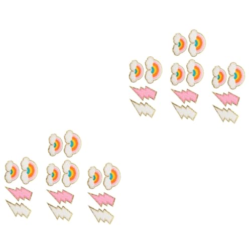 Housoutil 2 Sätze Teiliges Von Regenbogen Bügelpatches Diy Applikationen Mit Glitzerkante Für Kleidung Taschen Und Mehr Für Reparaturen Und Designs 14 Stück * 2 von Housoutil