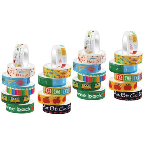 Housoutil 2 Sätze Transparentes Rollband Aufkleber Sammelalbum Dünn Pastell Handwerk Retro-washi-tape Washi Diy Bastelband Washi Tape Zum Aufzeichnen Dekoration Mit Papierband 12 Rollen * 2 von Housoutil