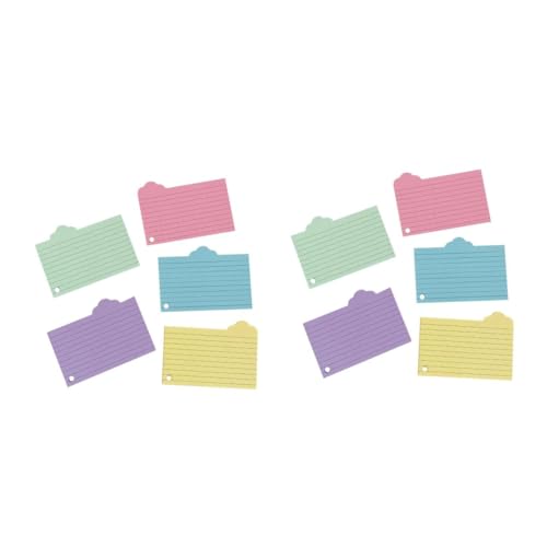 Housoutil 2 Sätze Vokabelheft Aus Notizpapier Index Klebrig Leere Karten Lehrreich Mehrfarbig Sprachkarten Lernkarten Karteikarten in Großen Mengen Ausgekleidete Memo -pads 125 Blätter * 2 von Housoutil