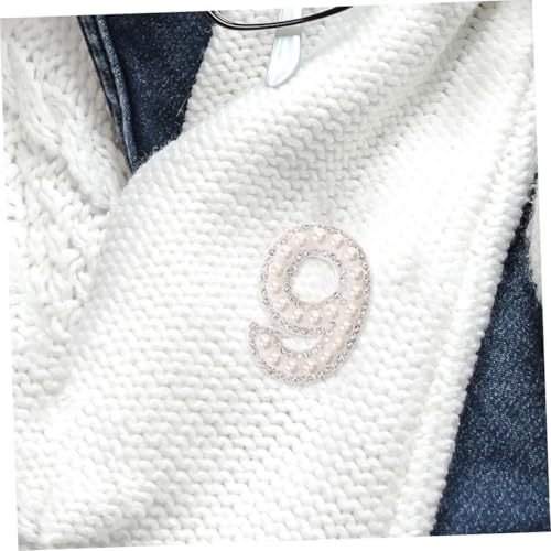 Housoutil 2 Satz Perlen Strass Zahlen Bügelflicken Langlebige Nichtgewebe Basis Einfache Anwendung DIY Stickerei Stoff Applikationen für Kleidung Taschen Schuhe Vielseitige Zahlen Patches von Housoutil