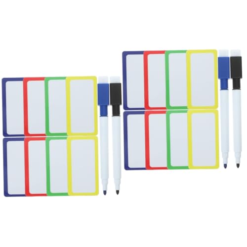 Housoutil 2 Sets Magnetische Whiteboard Aufkleber Löschbar Magnetisch Abwischbar Magnetische Trockenlöschtafel Magnetische Etiketten Beschreibbare Magnetische Zufällige Farbe von Housoutil