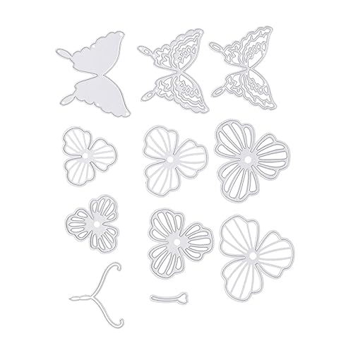 Housoutil 2 Sets Stanzformen Zum Herstellen Von Stanzformen Für Scrapbooking DIY Basteln Scrapbook Stanzungen Karten Metall Stanzungen Silber Kohlenstoffstahl von Housoutil