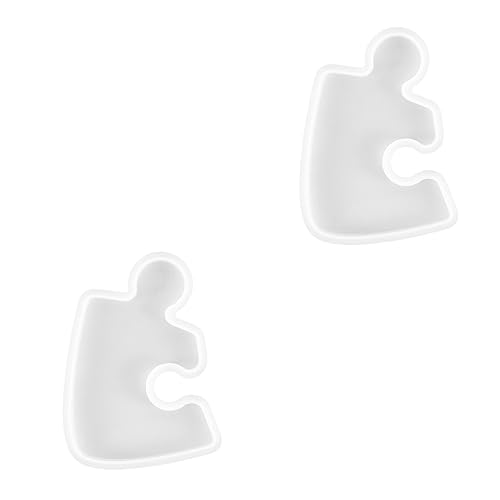 Housoutil 2 Stck. Diy Silikon Untersetzerform für Handgemachte Coaster Wiederverwendbar Einfach zu Reinigen für Epoxidharz und Kreative Bastelprojekte Puzzle Mold für Designs von Housoutil
