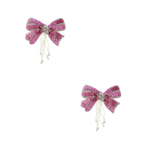 Housoutil 2 Stck. Schleifen Muster Patch Niedlicher Aufnäher für Bekleidung Nähbedarf Diy Projekte Rosa Vielseitig Einsetzbar für Kleidung Tücher Tischdecken und Mehr von Housoutil