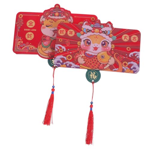 Housoutil 2 Stück 2025 Jahr Der Schlange Roter Umschlag Briefumschläge Hochzeitsumschläge Festival-umschlag Chinesische Hochzeitsparty Liefert Chinesische Neujahrsdekorationen Papier von Housoutil