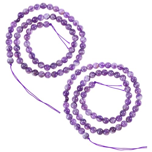 Housoutil 2 Stück Amethyst Perlen Lose Edelsteinperlen für Diy Schmuckherstellung pro Strang Lila Farbton für Armbänder und Housoutil 2 Stück Amethyst Perlen Lose Edelsteinperlen für Diy Schmuckherstellung pro Strang Lila Farbton für Armbänder und von Housoutil