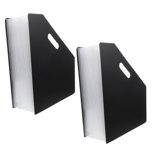 Housoutil 2 Stück Aufbewahrungsregal für Aktenordner dokumentieren Akkordeon Organisator für wichtige Dokumente Bindemittel Aktenhalter aus Papier Desktop-Datei-Organizer Plastik Black Housoutil 2 Stück Aufbewahrungsregal für Aktenordner dokumentieren Akkordeon Organisator für wichtige Dokumente Bindemittel Aktenhalter aus Papier Desktop-Datei-Organizer Plastik Black von Housoutil