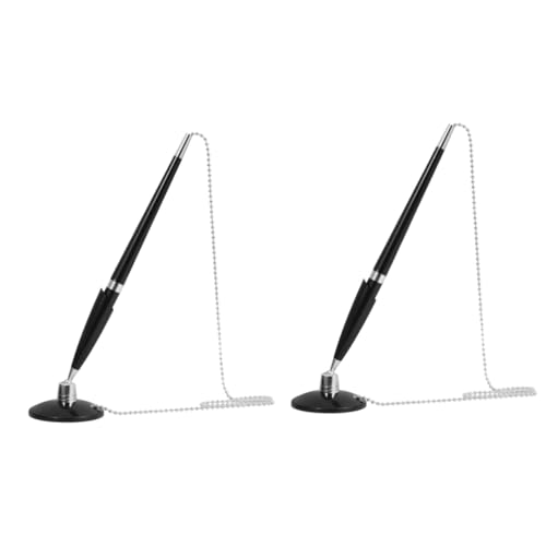 Housoutil 2 Stück Business Kugelschreiber mit Kette Multifunktionaler Desktop Stift für Unterschriften Selbstklebend und Fest Fixiert Eleganter Schwarzer Schreibkuli für Büro Bank und Hotel Housoutil 2 Stück Business Kugelschreiber mit Kette Multifunktionaler Desktop Stift für Unterschriften Selbstklebend und Fest Fixiert Eleganter Schwarzer Schreibkuli für Büro Bank und Hotel von Housoutil
