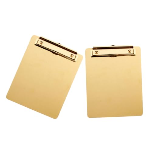 Housoutil 2 Stück Dateispeicherblock a4 datei zwischenablagen Planke mit dokumentieren Büro-Klemmbretter Klemmbretter aus Edelstahl robuste Klemmbretter aus Metall Rostfreier Stahl Golden Housoutil 2 Stück Dateispeicherblock a4 datei zwischenablagen Planke mit dokumentieren Büro-Klemmbretter Klemmbretter aus Edelstahl robuste Klemmbretter aus Metall Rostfreier Stahl Golden von Housoutil