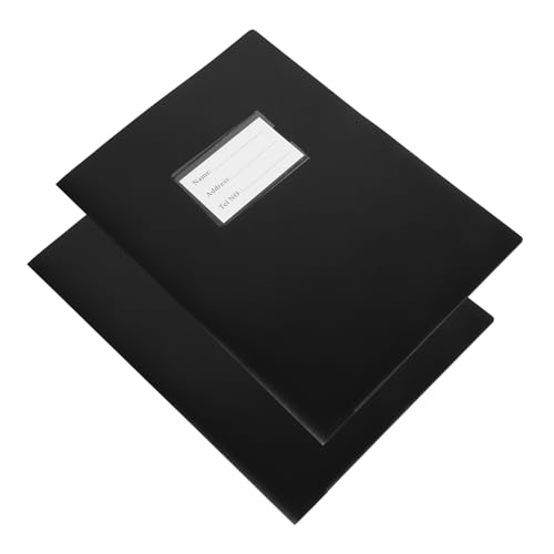 Housoutil 2 Stück Dateiumschlag Papier dokumentieren Dateiordner Organizer für Bürodokumente Aktenordner aus Kunststoff Dateien Organizer Buchbindung Bericht deckt pp Black von Housoutil