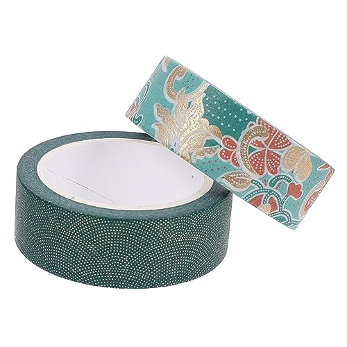 Housoutil 2 Stück Diy Maskingtapes Papier Goldene Designs für Scrapbooking und Handaccount Dekorationen Lange Klebebänder Bunten Farben von Housoutil