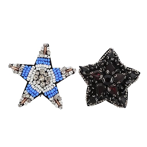 Housoutil 2 Stück Diy Strass Patches Handgefertigte Kristall Applikationen für Kleidung Taschen und Schuhe Hochwertige Langlebige Dekorationen für Individuelles Design und Reparatur von Housoutil