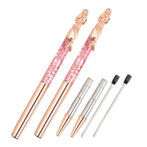Housoutil 2 Stück Ergonomischer Metall Kugelschreiber mit Meerjungfrau Design Rosegold Teiliges Glatter Schreibfluss Präzise Spitze Vielseitiger Alltags Schreibstift für Büro und Zuhause von Housoutil
