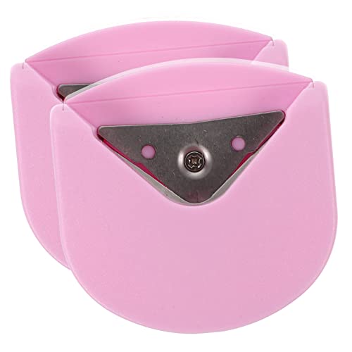 Housoutil 2 Stück Filet Papierschneider kleiner Locher Gürtel Klingen Papier runder spitzmaschine kantenschleifmaschine DIY Werkzeug Papiereckenschneider Stanzwerkzeug Rostfreier Stahl Rosa von Housoutil