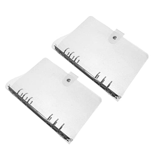 Housoutil 2 Stück Glitzer Einband Transparentes PVC Ringbuch Cover für Notizbuch und Planer Zubehör Praktischer Schutz für Lose und Scrapbooking von Housoutil