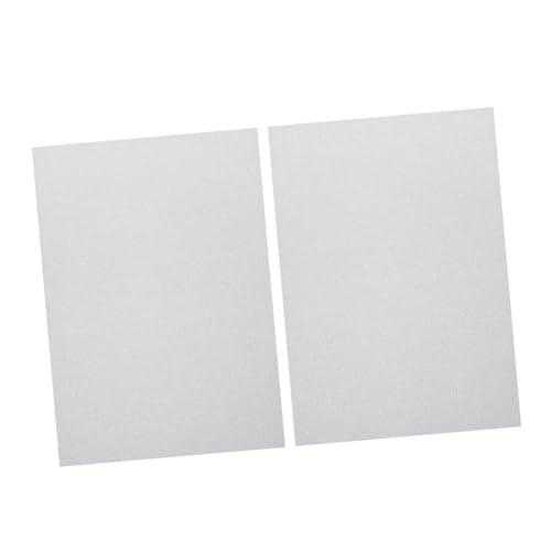 Housoutil 2 Stück Glitzerkarton Karton Für Partyeinladungen Verpackungseinlagen Für Den Versand Karton Für Menüs Taschentuch Kartenmaterial Für Drucker Leeres Blatt Light Grey Papier von Housoutil
