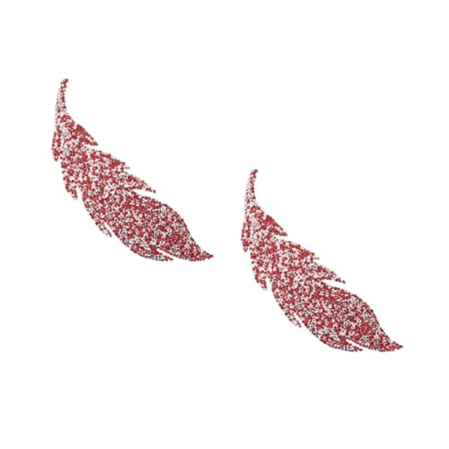 Housoutil 2 Stück Glitzerndes Blattform Aufnäher Selbstklebende Strass Applikation für Kleidung Taschen und Diy Projekte Pflegeleichter Langlebiger Flicken zur Dekoration und Reparatur von von Housoutil