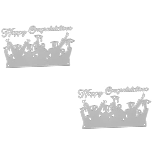 Housoutil 2 Stück Graduation Cutting die Carbonstahl Wiederverwendbare Stanzform für DIY Karten und Scrapbooking für Einladungskarten und Geldgeschenke von Housoutil