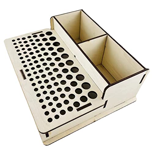 Housoutil 2 Stück Holz Werkzeughalter für Lederbearbeitung Multifunktionaler Aufbewahrungsregal für Handwerkswerkzeuge Organizer für Leder und Modellierwerkzeuge Große Kapazität Einfaches von Housoutil
