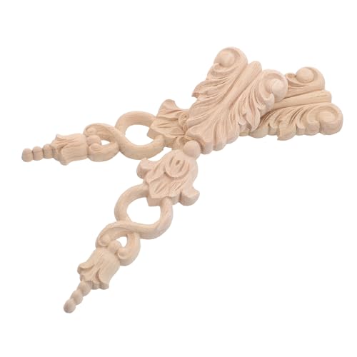 Housoutil 2 Stück Holzapplikationen für Möbel Handgeschnitzte Blumenornamente aus Massivem Holz Dekorative Zierleisten für Schränke und Türen Natürliche Holzveredelung für Klassische Housoutil 2 Stück Holzapplikationen für Möbel Handgeschnitzte Blumenornamente aus Massivem Holz Dekorative Zierleisten für Schränke und Türen Natürliche Holzveredelung für Klassische von Housoutil