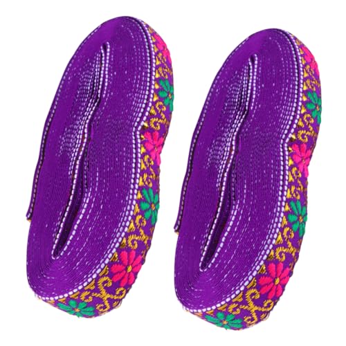 Housoutil 2 Stück Jacquard-gurtband Aus Spitze Blumen Für Wohnkultur Spitzenstoff Gewebte Dekorativ Spitzenband Stickerei Trimmen Bestickt Stoffbesatz Vorhang Violett Polyester Housoutil 2 Stück Jacquard-gurtband Aus Spitze Blumen Für Wohnkultur Spitzenstoff Gewebte Dekorativ Spitzenband Stickerei Trimmen Bestickt Stoffbesatz Vorhang Violett Polyester von Housoutil