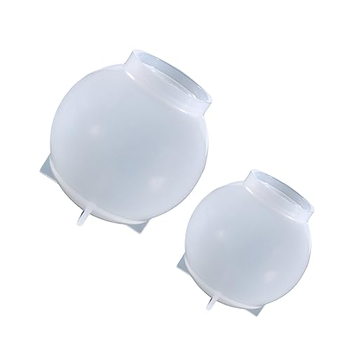 Housoutil 2 Stück Kristall-Epoxy-Form runden Schimmelherstellung große Kugel Fondantform facettiert Kugelform für Harz Formen für Epoxidharz Silikonharzform Kieselgel Weiß Housoutil 2 Stück Kristall-Epoxy-Form runden Schimmelherstellung große Kugel Fondantform facettiert Kugelform für Harz Formen für Epoxidharz Silikonharzform Kieselgel Weiß von Housoutil