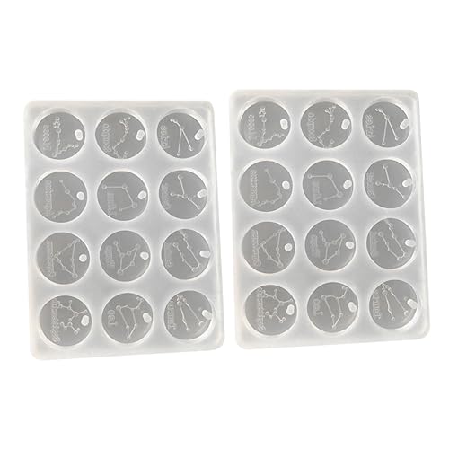 Housoutil 2 Stück Kristall Tropfen Gießform Silikonform für DIY Schmuck Epoxidharz Dekoration Zubehör Transparent für Kettenanhänger Handwerksprojekte von Housoutil