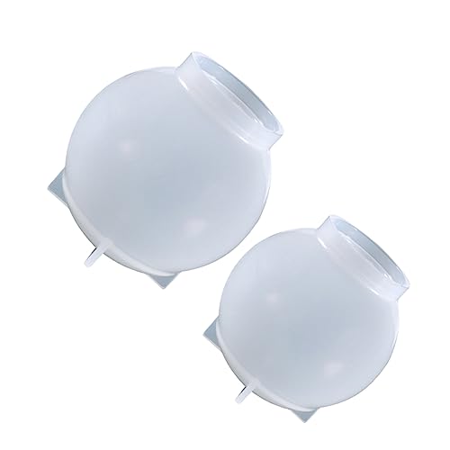 Housoutil 2 Stück Kristall-epoxy-form Kuppel Handwerk Kreis Hohl Diy Bastelform Silikonschmuckform Für Harz Form Aus Epoxidharz Formen Für Epoxidharz Kugelform Weiß Kieselgel von Housoutil