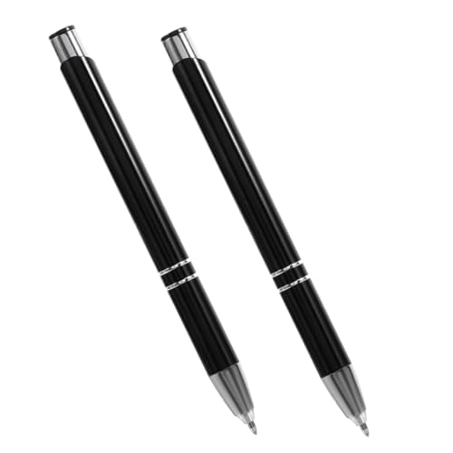 Housoutil 2 Stück Kugelschreiber Aus Metall Multifunktionsstift Multifunktions-kugelschreiber Stift Drücken Neuheitsstift Stifte Für Die Schule Schwarz von Housoutil