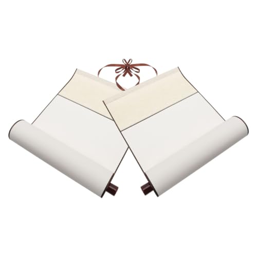 Housoutil 2 Stück Leere Kalligraphie -schriftrolle Zeichnung Schreiben Wanddekoration Schlafzimmer Gestrichen Schriftrollen Hängend Zu Wandbehänge Kalligrafie-kunstrolle Papier Weiß von Housoutil