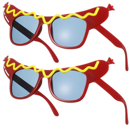 Housoutil 2 Stück Lustige Hot Dog Form Partybrillen, Neuheit Eyewear für Partys, Braun, 18 x 7 x 3 cm, ABS-Material Housoutil 2 Stück Lustige Hot Dog Form Partybrillen, Neuheit Eyewear für Partys, Braun, 18 x 7 x 3 cm, ABS-Material von Housoutil