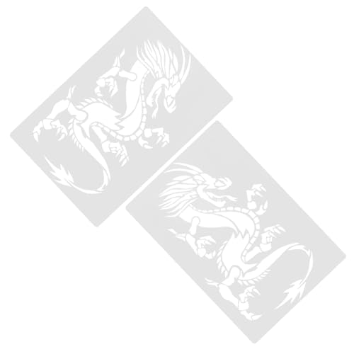 Housoutil 2 Stück Malvorlage Herstellung Vorlagen Zeichnung Drachenschablonen Tägliche Malschablonen zarte Malereischablonen Schablone der Schablone Zuhause Schablonen PVC Weiß Housoutil 2 Stück Malvorlage Herstellung Vorlagen Zeichnung Drachenschablonen Tägliche Malschablonen zarte Malereischablonen Schablone der Schablone Zuhause Schablonen PVC Weiß von Housoutil