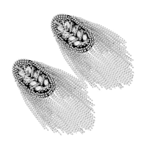 Housoutil 2 Stück Metall -Schulterstempel Quasten sportlich Form Schulterklappen Schulterbaus einheitliches Schulterabzeichen Schulter DIY Epauletten Quaste Schulter Strasssteine Silber Housoutil 2 Stück Metall -Schulterstempel Quasten sportlich Form Schulterklappen Schulterbaus einheitliches Schulterabzeichen Schulter DIY Epauletten Quaste Schulter Strasssteine Silber von Housoutil