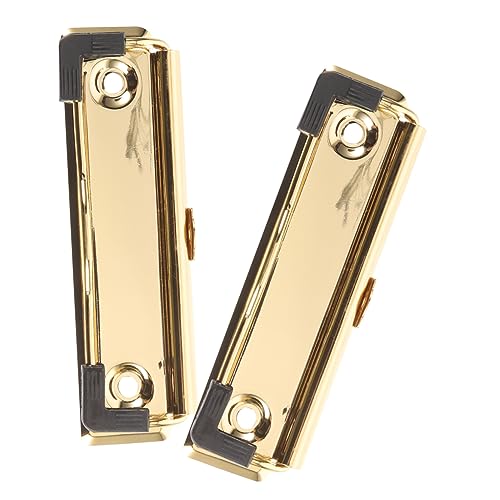 Housoutil 2 Stück Metallordner Schreibwaren Zwischenablage Clips Für Dateitafeln Griff Groß Aktenklammern Büro-klemmbrett-clips Dokumentpapierclips Clips Clips Abs Golden von Housoutil