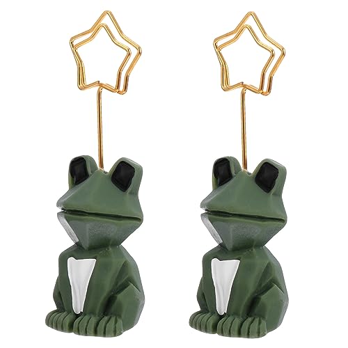 Housoutil 2 Stück Nachrichtenclip Kartenhalter Schreibtisch Memoclip Halter Ständer Memoclip Halter Cartoon Büroklammer Memokartenhalter Nachrichtenhalter Clip Harz von Housoutil
