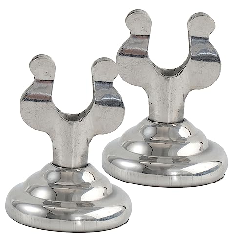 Housoutil 2 Stück Nummernschild aus rahmen Rezeption Halter Stand Hochzeit Inhaber einer Nummernkarte Tischplatz-Namensschilder Tischkartenclips 201 Edelstahl Silber von Housoutil