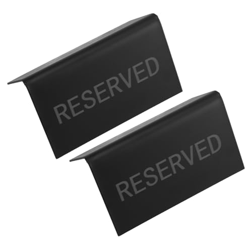 Housoutil 2 Stück Platzreservierungsschild Hochzeitsdekor Zahlen Bank Sitz tischkarten Tischschild großes Schild „Reservierter Tisch“. Schilder für reservierte Tische Rostfreier Stahl Black von Housoutil