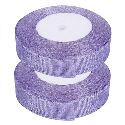 Housoutil 2 Stück Satinband Dekoratives Geschenkband für Diy Bastelprojekte Blumenarrangements und Feierlichkeiten für Hochzeiten und Feste von Housoutil