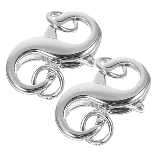 Housoutil 2 Stück Schmuckgliederschnalle Charm Halskette Stapelverschluss Goldhalsketten Ringhaken Armbänder Kette Goldarmbandperlen Doppel Halskettentrenner Für Mehrlagige von Housoutil
