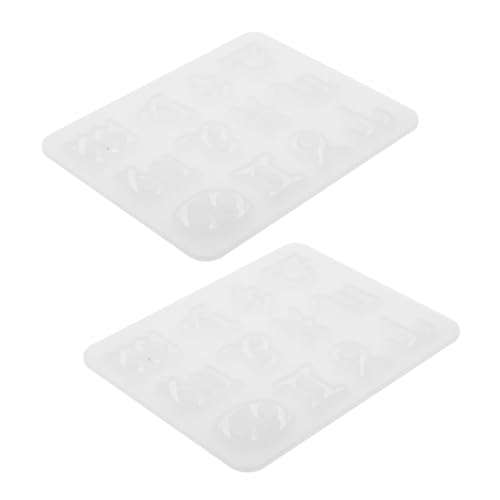 Housoutil 2 Stück Silikon Gießform für Schlüsselanhänger DIY Anhängerform für Bastelarbeiten Flexible Haftende Form für Schlüsselanhänger und Schmuckgestaltung von Housoutil