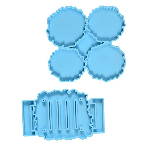 Housoutil 2 Stück Silikon Gießform für Untersetzer und Aufbewahrungsregal Crystal Epoxy Mold für Diy und Gestaltungen Flexibles und Langlebiges Material von Housoutil