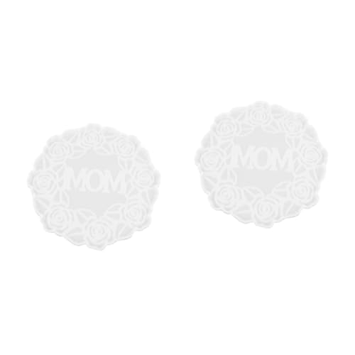 Housoutil 2 Stück Silikonform für DIY Untersetzer Blumenkranz Gießform Kreativ für Muttertag Leicht und Kompakt Dekorationen und für Bastelprojekte von Housoutil